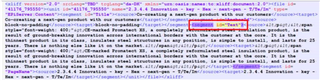 Screenshot of Trados Studio showing XML code with 'Text' element highlighted indicating an error in parsing.