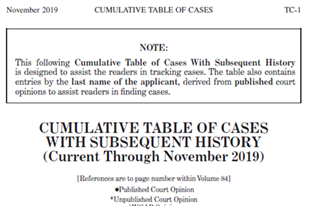 Screenshot of XPP division showing a Cumulative Table of Cases with clear formatting and spacing.