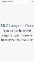 Error message in Trados Studio's Termbase Viewer stating 'SDL Language Cloud You do not have the required permissions to access this resource.'