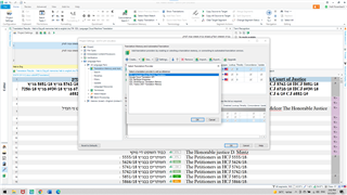 Screenshot of Trados Studio interface showing a project with 'both languages' view option selected. A pop-up window is open with no visible errors or warnings.