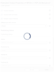 Trados Studio screenshot showing a processing window with a loading spinner, indicating that the process is running indefinitely.