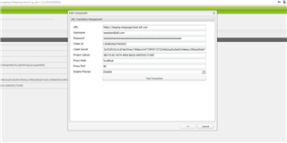 Cloud services configuration page with fields for proxy host, proxy port, and save configuration button visible.