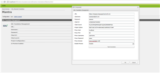 Cloud services configuration page with fields for proxy host, proxy port, proxy username, proxy password, proxy domain, and save configuration button visible.