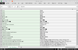 Screenshot of Trados Studio showing a translation memory view with tags displayed as plain text instead of original formatting.
