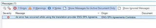 Trados Studio error message: 'An error has occurred while trying to access translation provider SDL Language Cloud.'