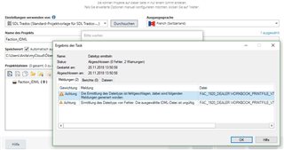 Trados Studio error message dialog box showing 'Error when creating project: The selected project template could not be loaded. (TAG: FILE_CANNOT_FIND_PROJECT_TEMPLATE)'