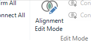 Close-up of Trados Studio toolbar with 'Alignment Edit Mode' icon highlighted, indicating the feature to edit alignments.