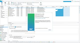 Trados Studio software interface showing a notification window with the message 'No new notifications' indicating no updates available.