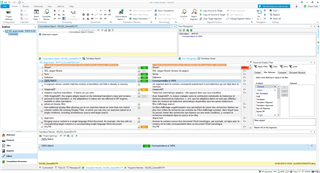 Trados Studio 2019 Review screen layout with various information components activated and arranged by user preference.