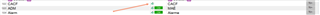 Screenshot of Trados Studio showing a segment with a red wavy underline indicating a potential error in the target text.
