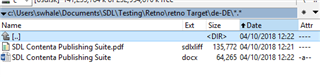 Screenshot of a file explorer window displaying the target folder with a bilingual SDLXLIFF file and a Word document.