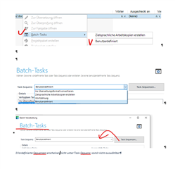 Trados Studio screenshot showing an error message in the Batch Tasks window, indicating an undefined bug with a red underline highlighting the issue.