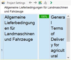 Trados Studio Translation Results window with overlapping text columns, making content unreadable.
