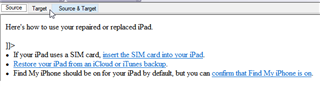 Preview mode in Trados Studio displaying text content without HTML formatting.