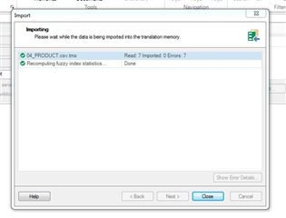 TMX File Import Error But With No Details - 1. Trados Studio - Trados ...