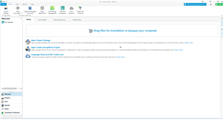 Trados Studio interface showing a warning message 'Sign-in failed' and a suggestion to repair the installation.