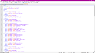 Screenshot of a .hhk file opened in Notepad++ showing HTML-like tags and content.
