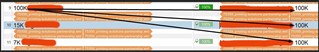 Screenshot of Trados Studio showing a progress bar with multiple segments in orange and green, indicating different stages of a task with percentages marked as 77%, 95%, and 100%.