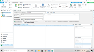 Trados Studio interface showing two translation memories, IUS and IUS2, with IUS selected and right-click context menu open.