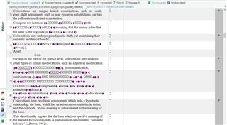 Screenshot of Trados Studio interface showing a file with English and Arabic text. Some Arabic phrases appear backwards, and there are square symbols instead of Arabic words.