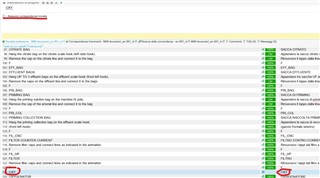 Trados Studio screenshot showing a segment labeled 'OXY' not translated, with a warning message displayed at the bottom.