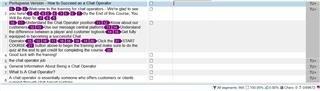 Screenshot of Trados Studio showing original file without translations, no visible errors or warnings.