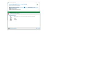 Error message in Trados Studio stating 'TM Backup failed' with a red cross icon indicating a failed process.
