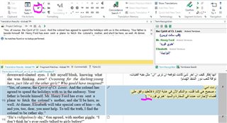 Trados Studio interface with a document open showing missing tags error and a small cursor writing in superscript font.