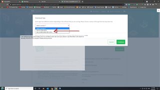 Trados Studio screenshot showing a 'Download File' dialog box with an error message indicating an invalid email address.