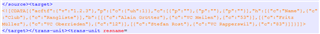 Screenshot of Trados Studio XML parser settings showing HTML5 embedded content with tables not filtered for translatable content.