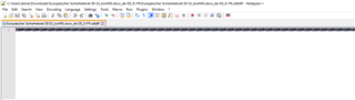 Notepad++ displaying an sdlxliff file filled with null characters, indicating no useful content.