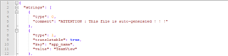 Screenshot of Trados Studio showing a warning message 'ATTENTION: This file is auto-saved'.