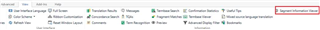 Close-up of Trados Studio ribbon with the Segment Information Viewer plugin enabled, indicated by a red box highlighting the option.