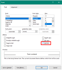 Screenshot of the Font settings dialog in Microsoft Word with the 'Hidden' checkbox highlighted in red.