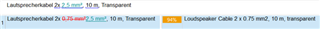 Segment comparison in Trados Studio showing '1,5 mm2' correctly auto-substituted to '2,5 mm2' for English translation.