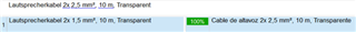 Segment comparison in Trados Studio showing '1,5 mm2' correctly auto-substituted to '2,5 mm2' for Spanish translation.
