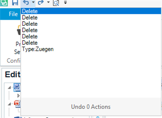 Trados Studio dropdown menu with multiple 'Delete' options and one 'Type:Zeugen' option, indicating a possible issue with file or project management.