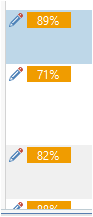 Segment match percentages displayed in SDL Trados Studio with values of 89%, 71%, 82%, and 90%, indicating inconsistent auto-propagation.