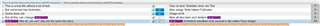 Screenshot of Trados Studio showing a context match with original text and a footnote tag highlighted in purple.