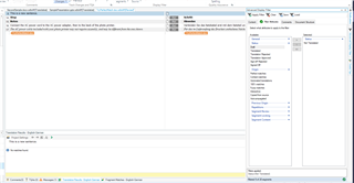 Screenshot of Trados Studio interface showing the Advanced Display Filter dialog with various filter options like 'Not Translated' and 'Locked' visible.