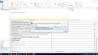 Trados Studio error message dialog box stating 'An error has occurred whilst trying to determine the file version.' with an 'OK' button.