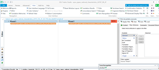 Screenshot of Trados Studio error message 'Failed to save target content: Object reference not set to an instance of an object.' with details of the System.NullReferenceException error and environment information including product name, version, operating system, and user details.