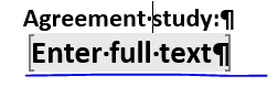 Screenshot of Trados Studio showing text with a grey background indicating conditional text or link.