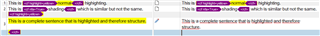 Text segment within Trados Studio after highlighted tags have been deleted.