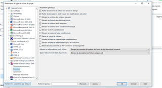 Trados Studio screenshot showing the 'Options' dialog box with various settings categories listed on the left and corresponding options displayed on the right.