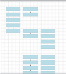 Screenshot of a Visio Viewer displaying a grid with multiple boxes, all of which are empty without any visible text or content.