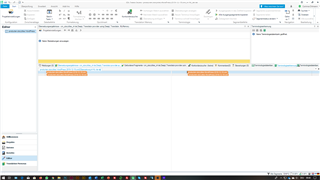 Trados Studio screenshot showing an empty Editor workspace with no content displayed, despite the file being opened for translation.