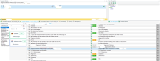Screenshot of Trados Studio showing segment 294 with term recognition highlighting two terms but missing 'Diagnosesoftware'. Term Base search window is open.