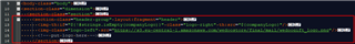 Screenshot of Trados Studio showing HTML code with red underlines indicating errors in the code structure.