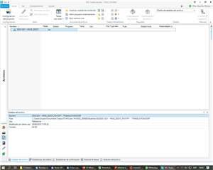 Trados Studio screenshot displaying an empty project view with a message at the bottom indicating 'No files to display'.